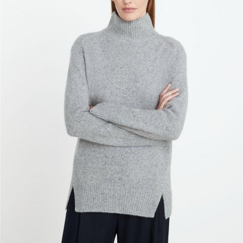 Vince 100% Cashmere Donegal Turtleneck Sweater